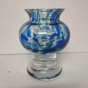 Sea of Sweden BJORN RAMEL Art Glass Vase/Candle Holder - Original Label Sticker